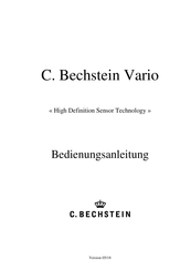 C. Bechstein Vario Bedienungsanleitung