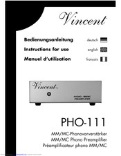 VINCENT PHO-111 Bedienungsanleitung