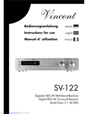 VINCENT SV-122 Bedienungsanleitung