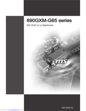 MSI 890GXM-G65 Serie Bedienungsanleitung