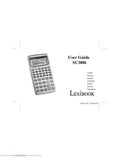 LEXIBOOK SC300i Bedienungsanleitung