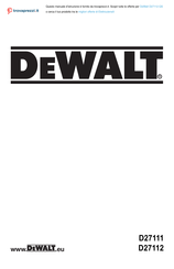 DeWalt D27112-LX Betriebsanleitung