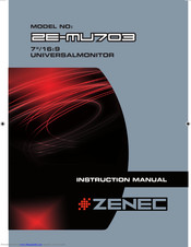 ZENEC ZE-MU703 Bedienungsanleitung