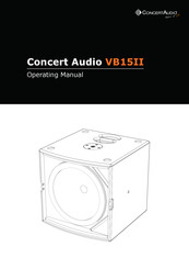 Concert Audio VB15II Bedienungsanleitung
