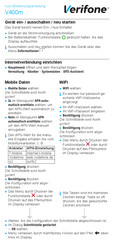 VeriFone V400m Kurzbedienungsanleitung