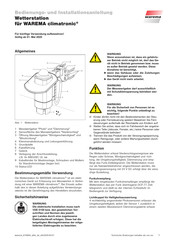 WAREMA climatronic Bedienungs- Und Installationsanleitung