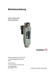 Meister RVO/U-4/01 Betriebsanleitung