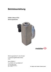 Meister DKM/A-2 Serie Betriebsanleitung