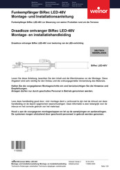 weinor BiRec LED-48V Montage-Und Installationsanleitung
