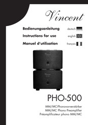 VINCENT powerLine PHO-500 Bedienungsanleitung