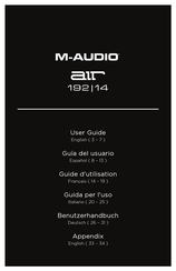 M-Audio AIR 192|14 Benutzerhandbuch