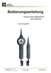 ICS Schneider Messtechnik Prüfball SPB 1000B Bedienungsanleitung