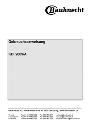 Bauknecht KDI 2809/A Gebrauchsanweisung
