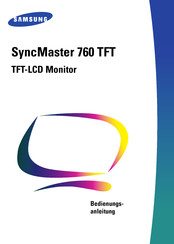 Samsung SyncMaster 760 TFT Bedienungsanleitung