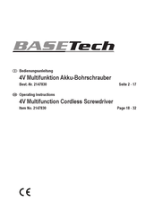 BASETech 2147830 Bedienungsanleitung