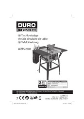 Duro Pro WZTS 2000 Originalbetriebsanleitung
