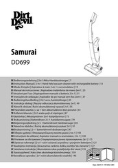 Dirt Devil Samurai 18V DD699-3 Bedienungsanleitung