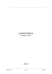 Larson Davis LD 831 Handbuch