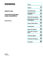 Siemens SIMATIC HMI Mobile Client900RXA Betriebsanleitung