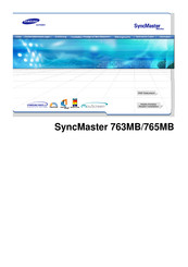 Samsung SyncMaster 763MB Handbuch