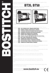 Bostitch BT35 Technische Gerätedaten