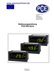 PCE Instruments N20-Serie Bedienungsanleitung