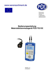 PCE Instruments TG1 Serie Bedienungsanleitung