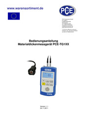 PCE Instruments TG 300 Bedienungsanleitung