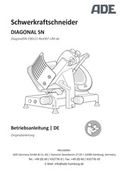 ADE DIAGONAL SN Serie Betriebsanleitung
