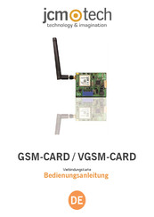 jcm-tech GSM-CARD Bedienungsanleitung
