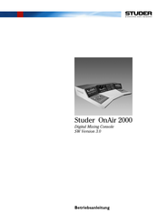 Studer OnAir 2000 Betriebsanleitung