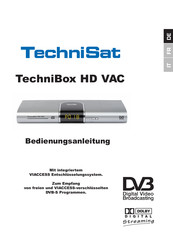 TechniSat TechniBox HD VAC Bedienungsanleitung