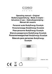 CASO DESIGN BodyEnergy Ecostyle B1718 Bedienungsanleitung