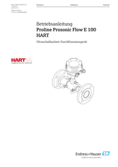 Endress+Hauser Proline Prosonic Flow E 100 Betriebsanleitung