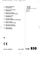 Professional P-DF 850 Bedienungsanleitung