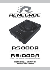 Renegade RS800A Betriebsanleitung