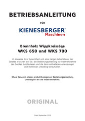 Kienesberger WKS 650 Betriebsanleitung
