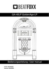 Musikhaus Kirstein Beatfoxx GA-40LP GoldenAge-LP Bedienungsanleitung
