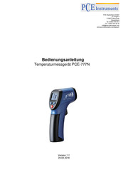PCE Instruments 777N Bedienungsanleitung