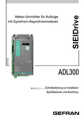 gefran ADL300B Schnellanleitung Zur Installation Spezifikationen Und Anschluss