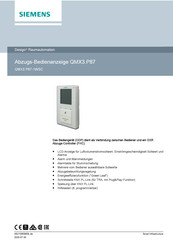Siemens Desigo TRA QMX3.P87-1WSC Handbuch