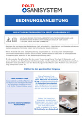 Polti SANISYSTEM Bedienungsanleitung