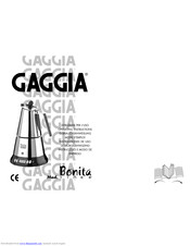 Gaggia Bonita TIMER Gebrauchsanweisung