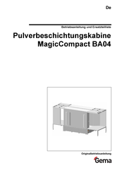 Gema MagicCompact BA04 Betriebsanleitung Und Ersatzteilliste