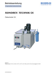 Bandelin SONOREX OX 500 Betriebsanleitung