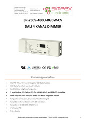 Simpex SR-2309-480O-RGBW-CV Anleitung