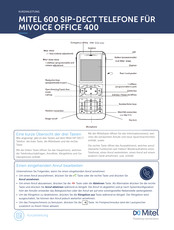 Mitel 600 Kurzanleitung