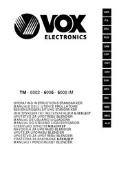 VOX electronics TM 6002 IM Bedienungsanleitung