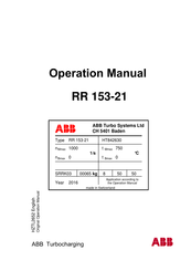 ABB RR 153-21 HT842630 Bedienungsanleitung