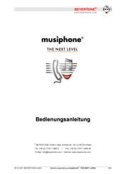 beyertone musiphone THE NEXT LEVEL Bedienungsanleitung